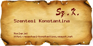 Szentesi Konstantina névjegykártya